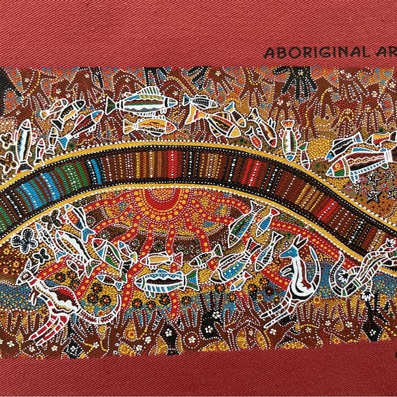 Vintage Australian Aboriginal Art titled Rainbow Serpent by Danny Eastwo… - Picture 7 of 8